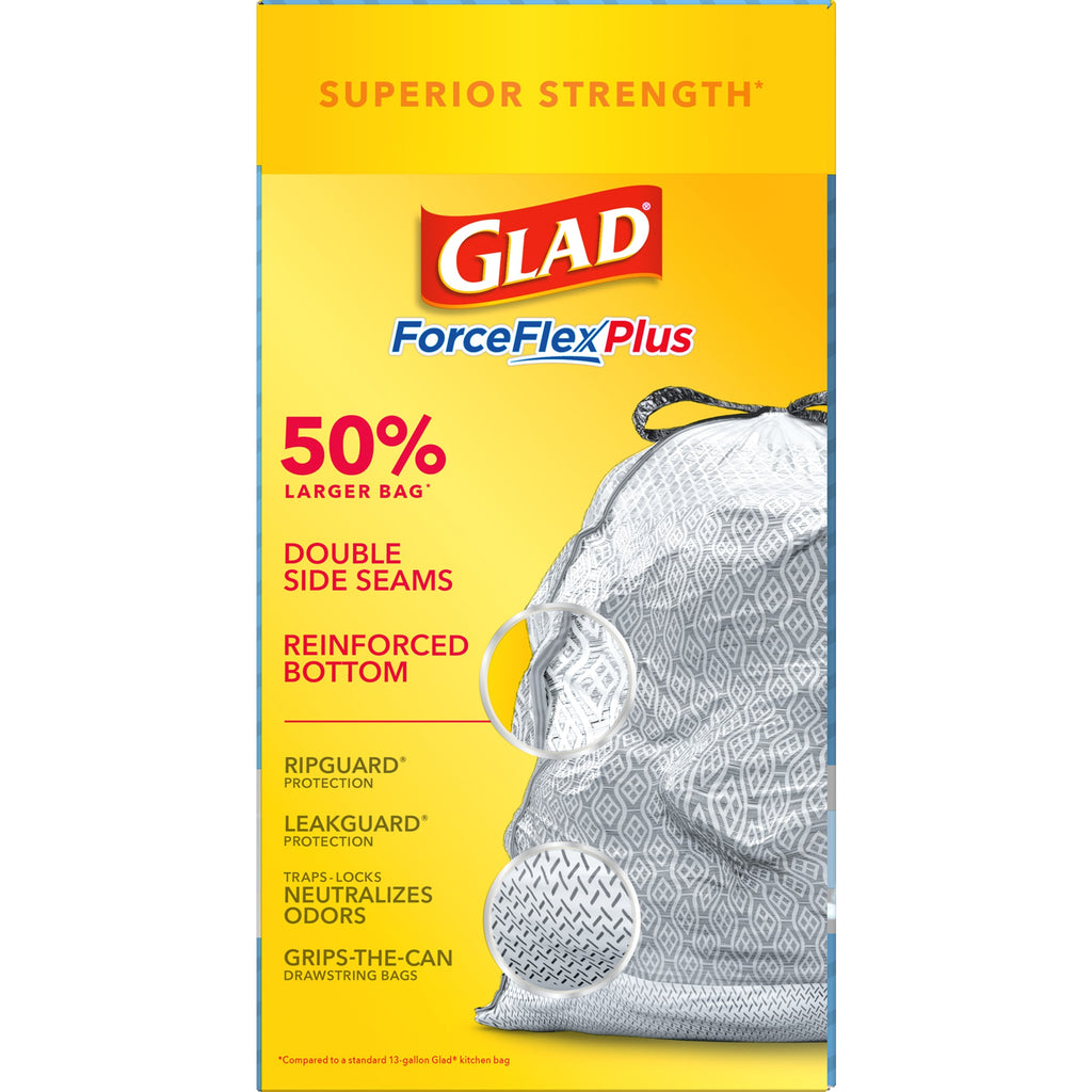20 Gallon Grey Kitchen Drawstring Trash Bags, 80 Count Z553264