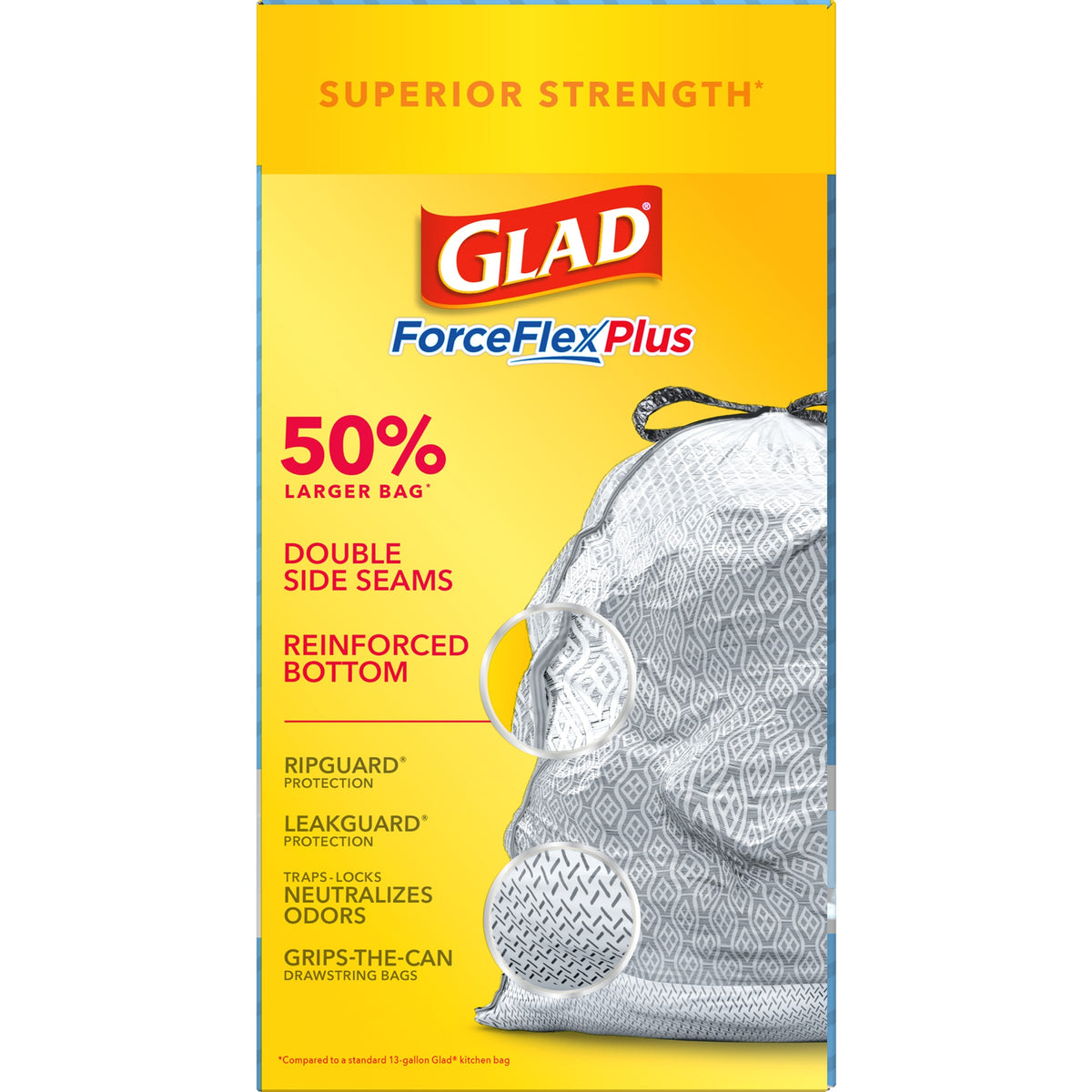 20 Gallon Grey Kitchen Drawstring Trash Bags, 80 Count Z553264