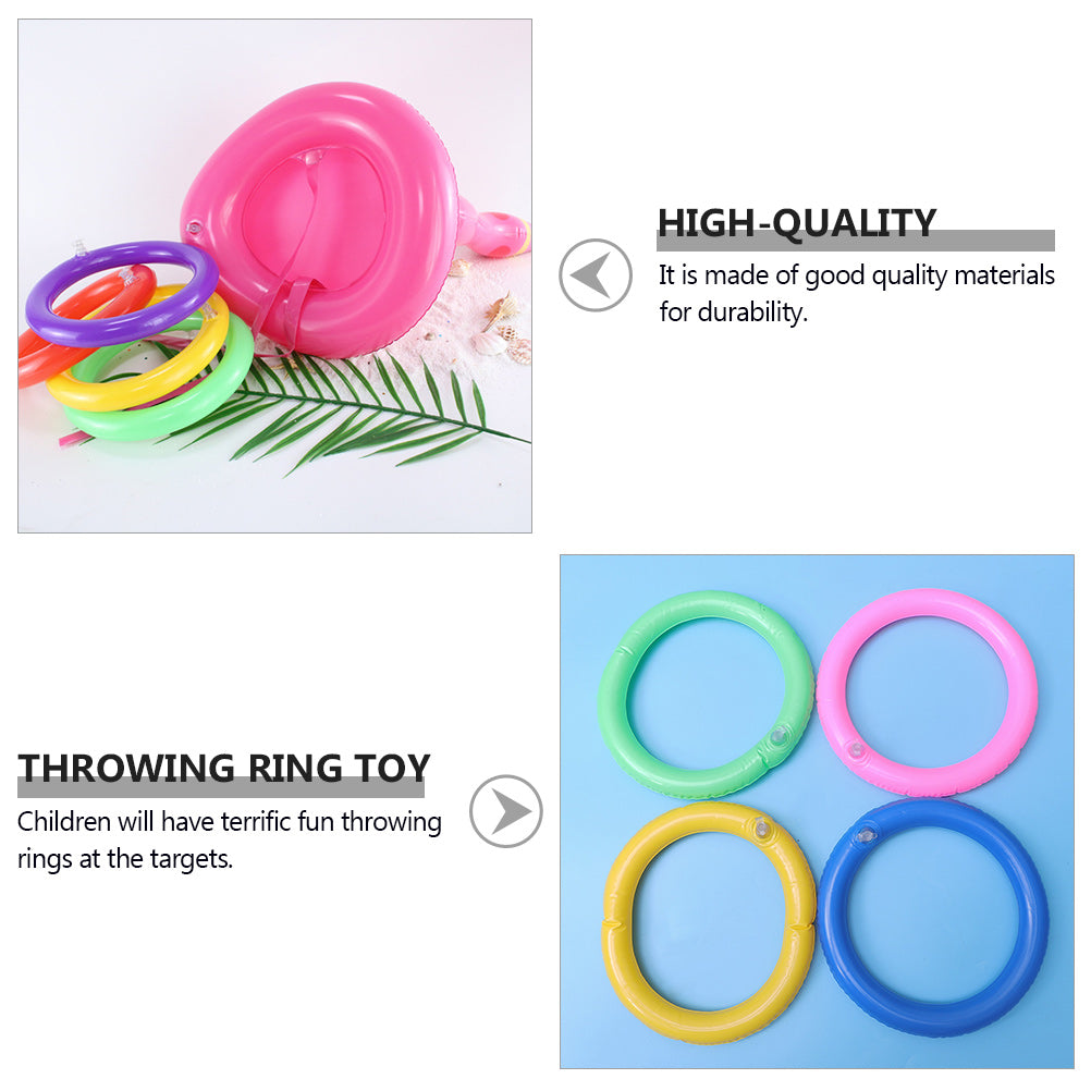 Inflatable Flamingo Hat Ring Tossing Game Toy A6725