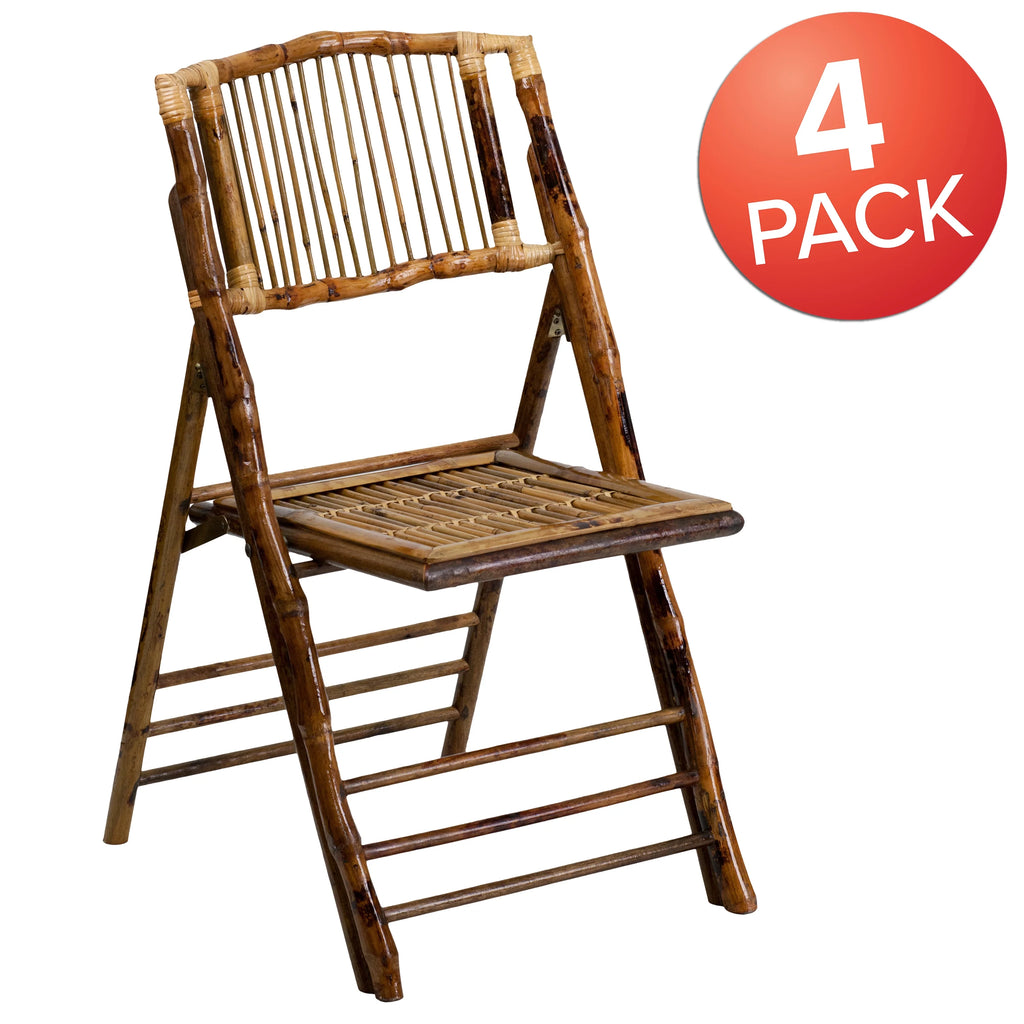 4 Pack Bamboo Wood Folding Chair I29892