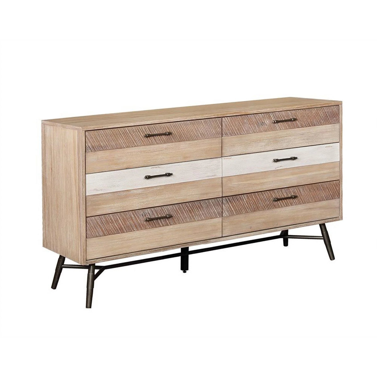 5-piece Brown Wood Queen Bedroom Set K232109