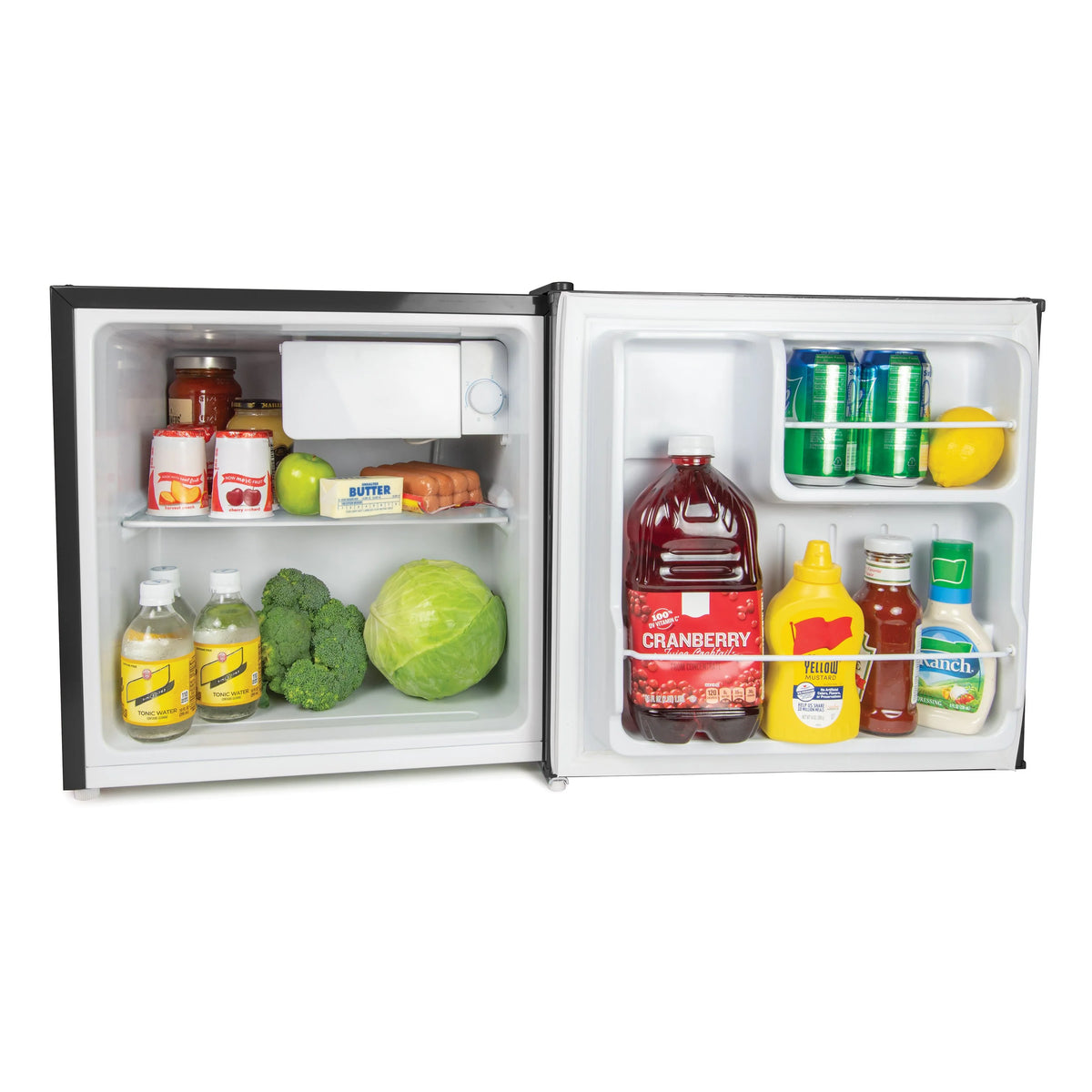1.6 Cu Ft Black Refrigerator Freezer V32706