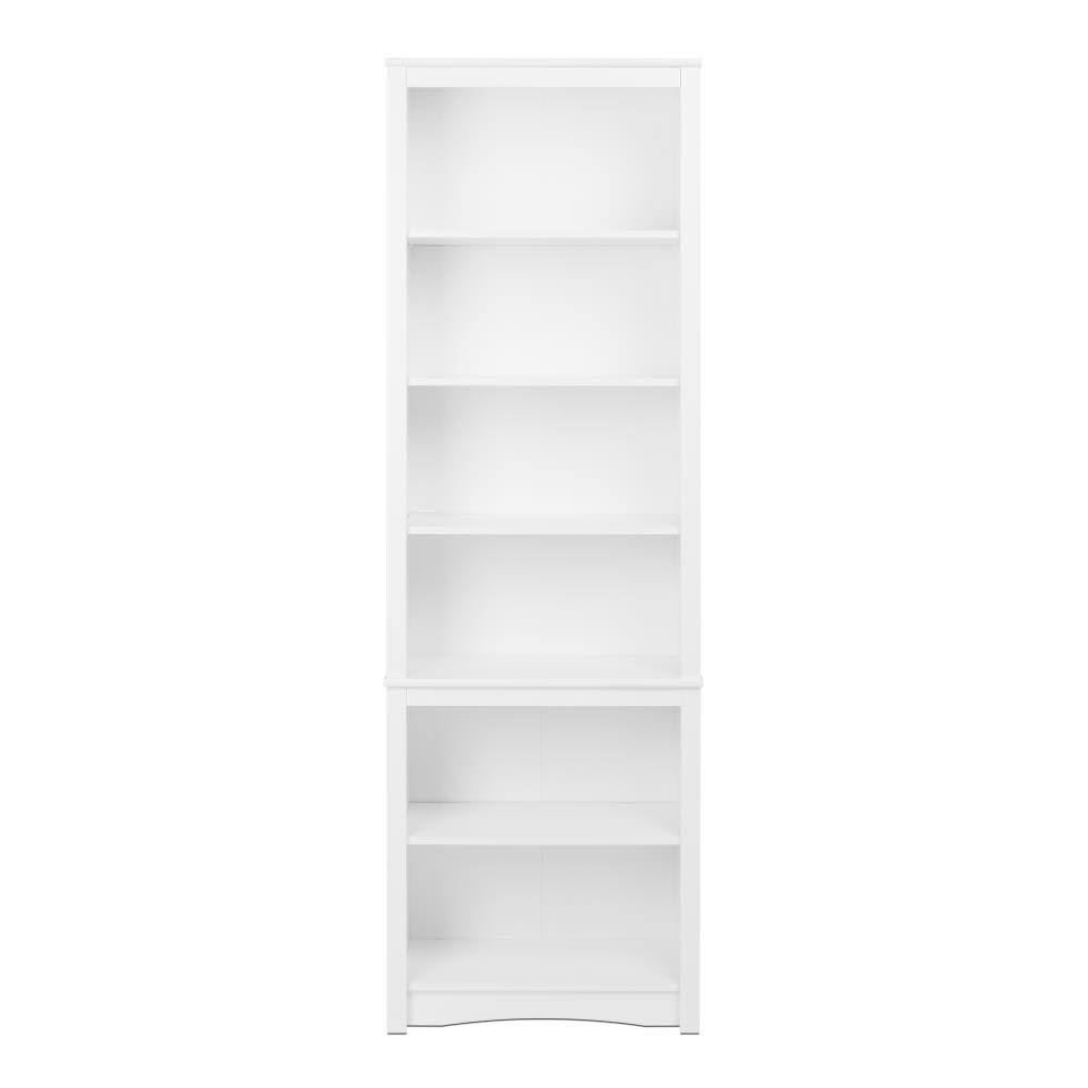 White 6-Shelf Tall Bookcase G731412