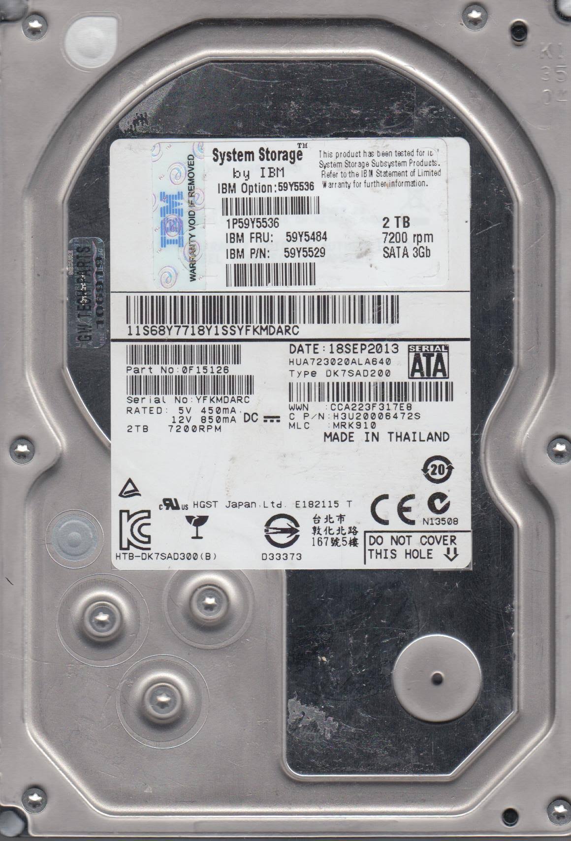 2TB SATA 3.5 Hard Drive Y320