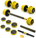 Adjustable Dumbbells Set with Connector, 44 to 66 Lbs, Cast Iron A5333
