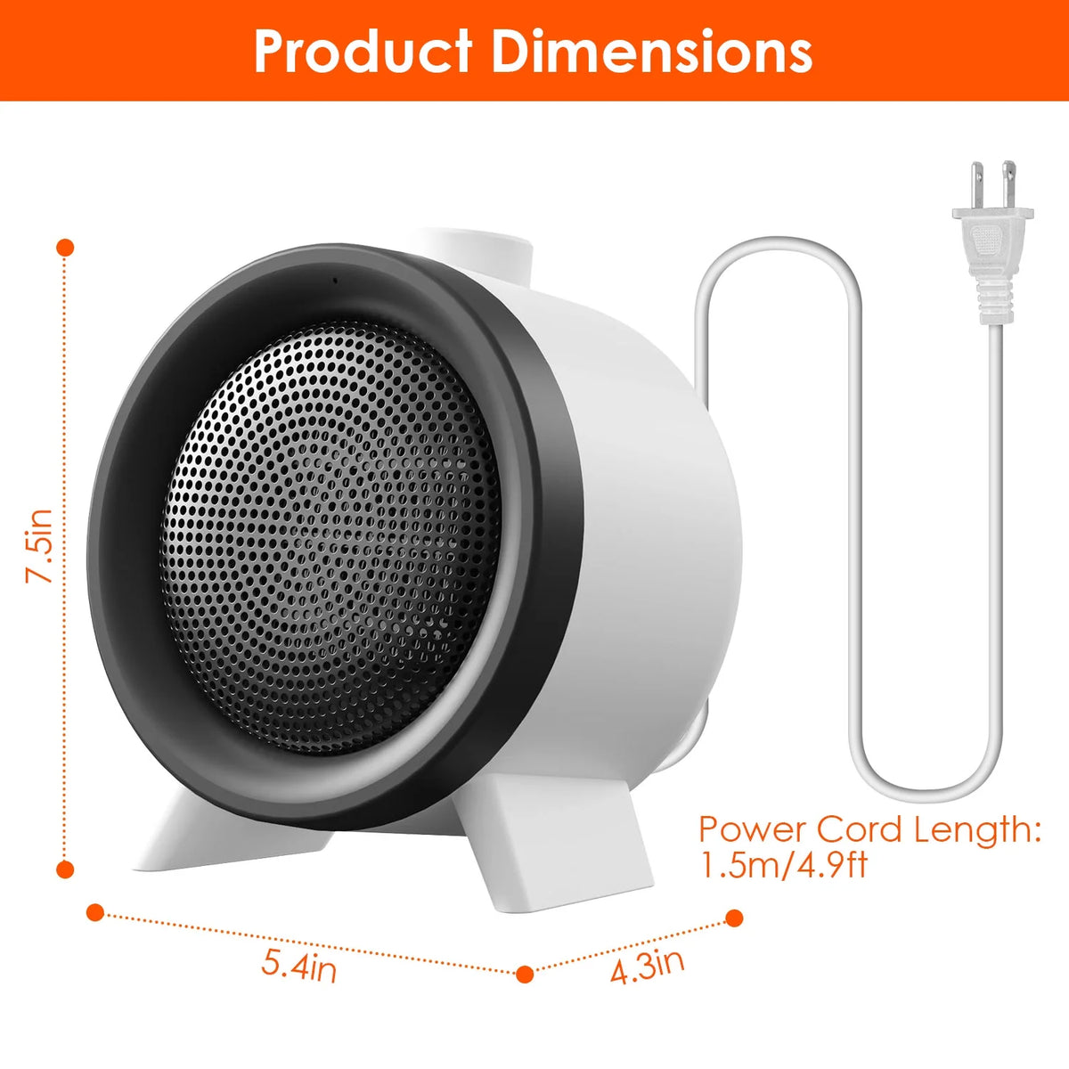 1000W Ceramic Electric Space Heater X872