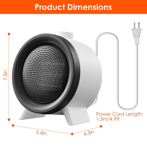 1000W Ceramic Electric Space Heater X872