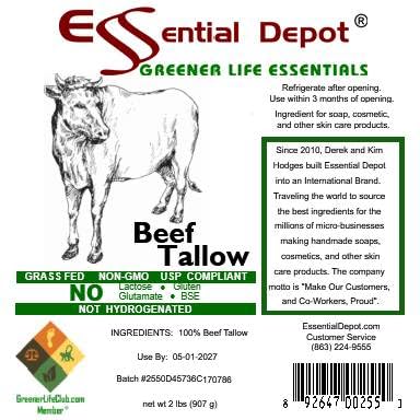 Beef Tallow 1 Quart Grass Fed Non-GMO L285606
