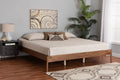 Ash Walnut Finished Wood Queen Size Bed Frame Q172339