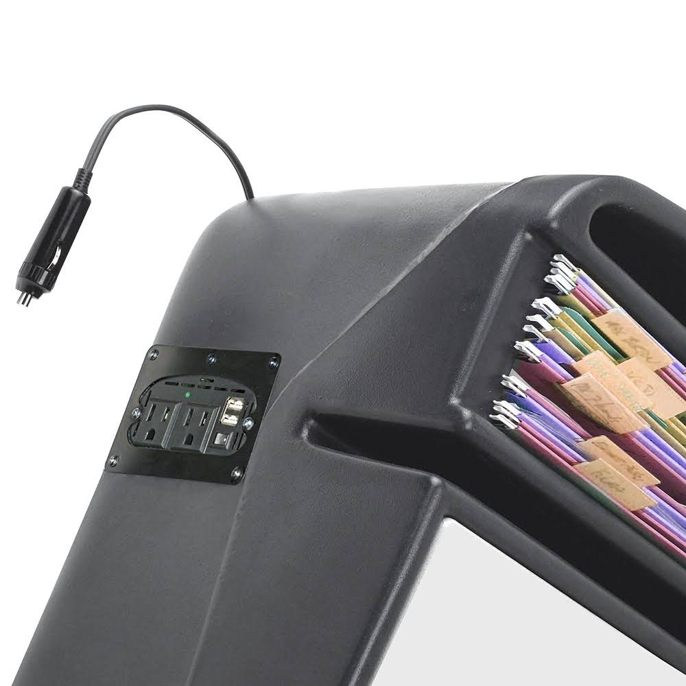 Car Desk with Built-in Power Inverter and Printer Stand A19107