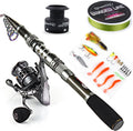 Spinning Fishing Rod and Reel Combos Telescopic Fishing Pole Pack of 2 U9727