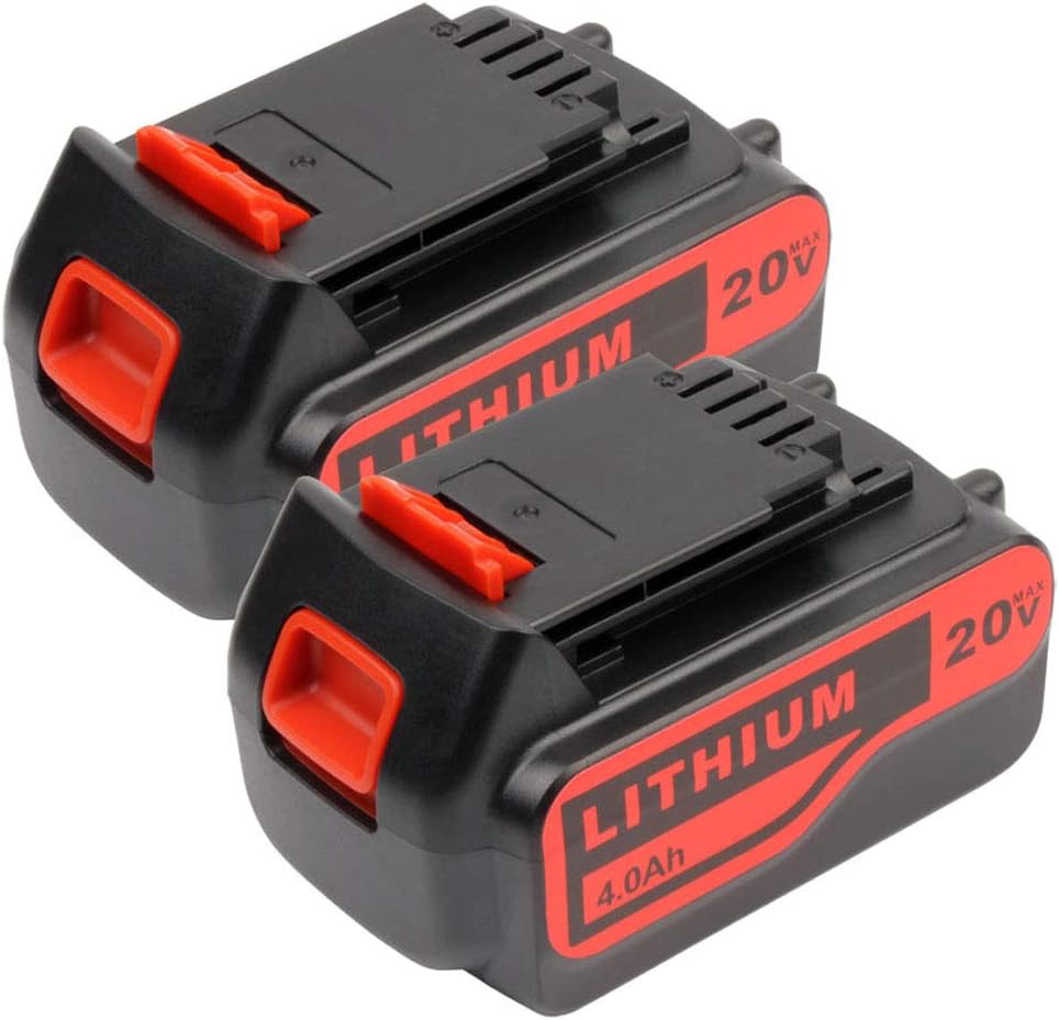 2 Pack 4.0Ah 20V Replacement Lithium Battery for Black and Decker Power Tools U5792