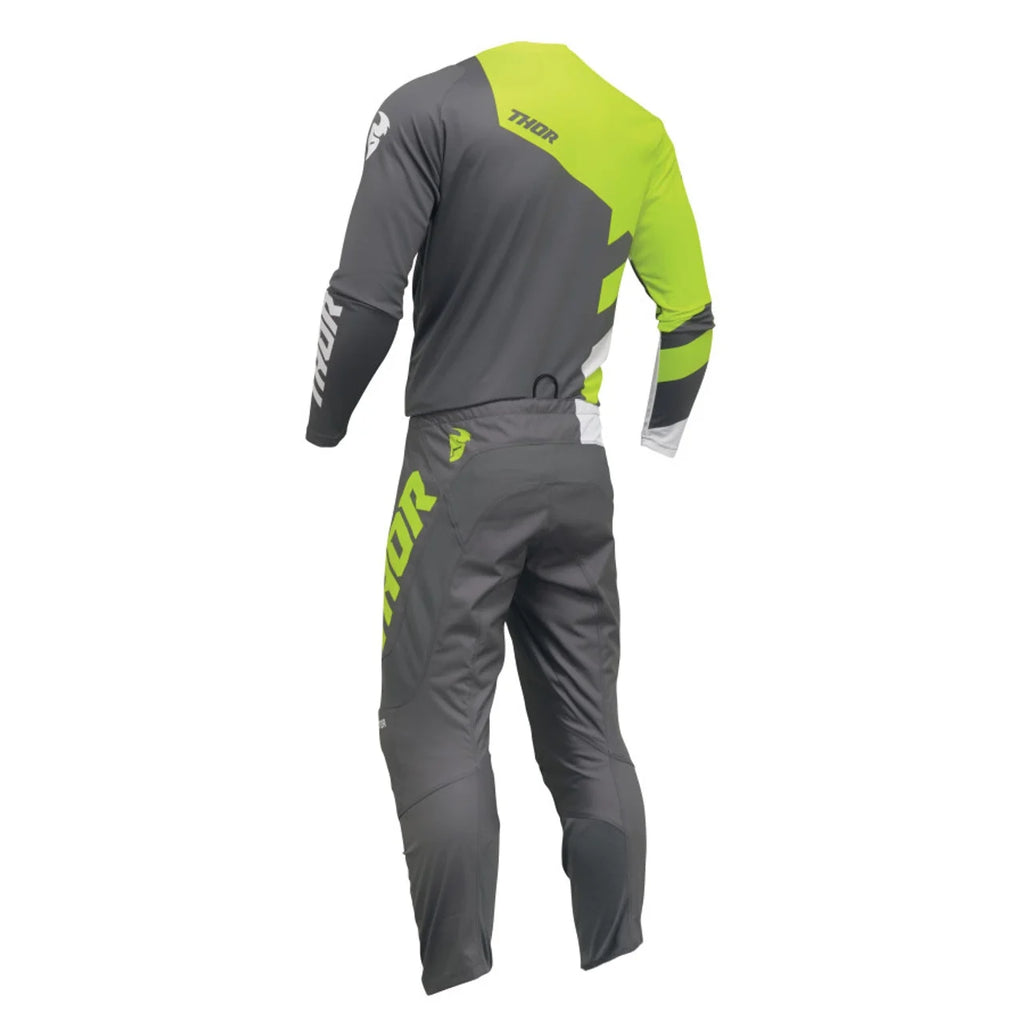 Youth Sector Checker Motocross Jersey Pant Combo Charcoal/Acid S310106