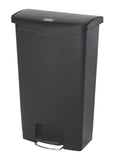 Black 18 Gal Plastic Step-On Trash Can J6995