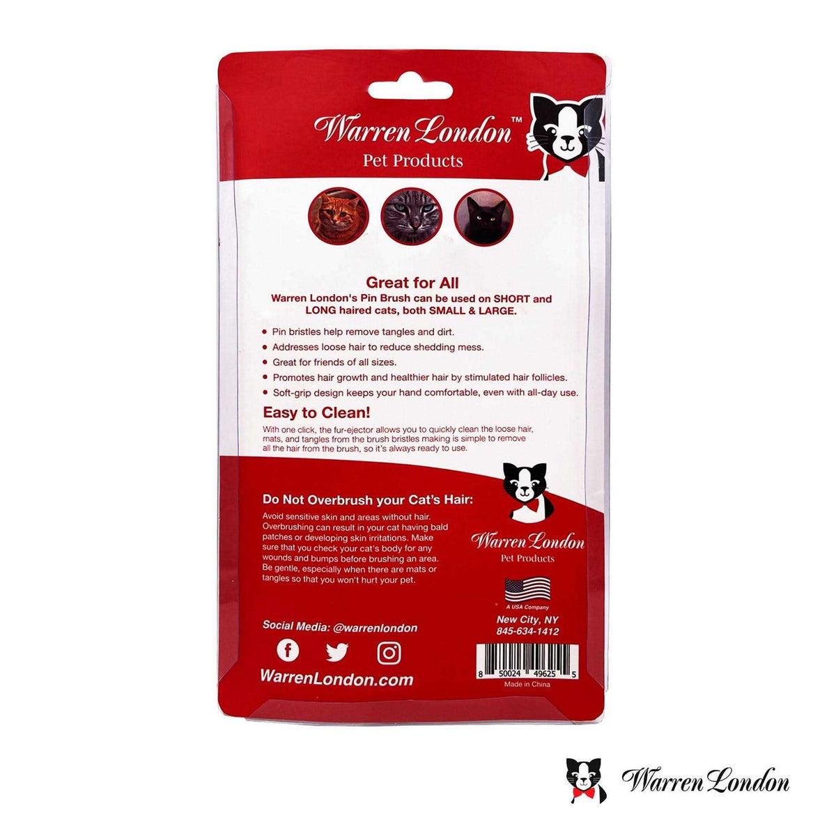 Cat De-Tangling Pin Brush O1095