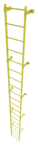 Safety Yellow 8-Rung Fixed Steel Ladder Z12211
