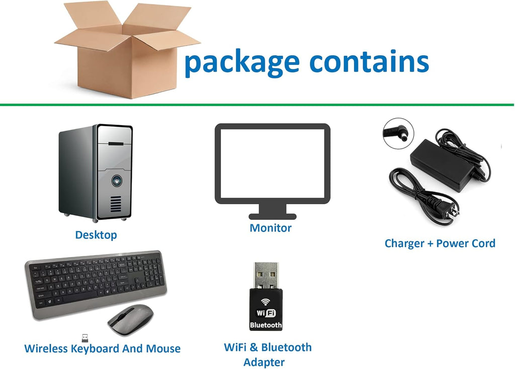 HP 705 G2 Desktop PC AMD Pro A4-8350B R5 Processor, 8GB Ram, 256 GB M.2 SSD, WiFi & Bluetooth, Wireless Keyboard Mouse, 27 Inch LED Monitor, Windows 10 (Renewed) E79539