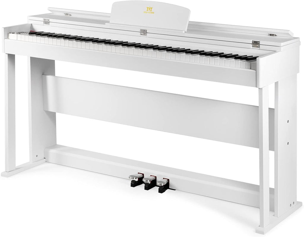 Black 88 Key Weighted Hammer Action Digital Piano with Dual Stereo Speakers, 3 Pedals, Furniture Stand G528