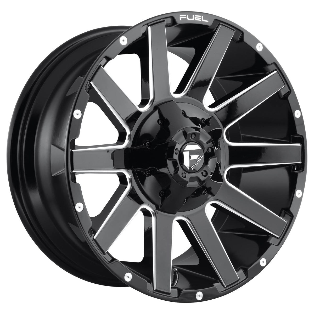 Gloss Black Milled 26x12 Fuel D615 Wheel C73454