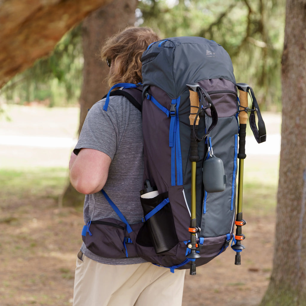 65 Liter Gray Backpacking Backpack O103
