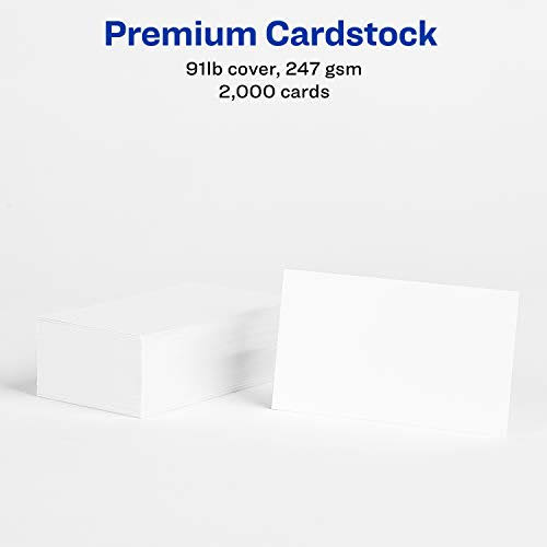 White Clean Edge Laser Business Cards - 2000 pack O64480