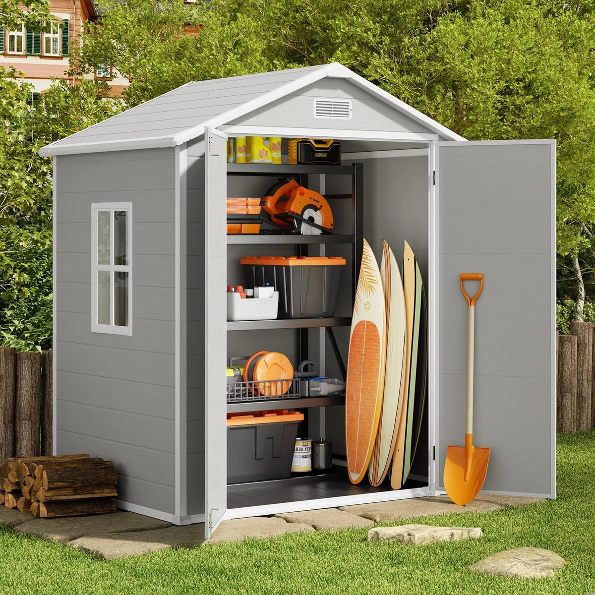 6 x 4 ft Resin Storage Shed S585