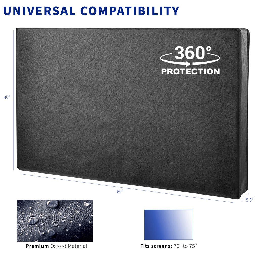 Waterproof Screen Cover for 70" to 75" TV V66812