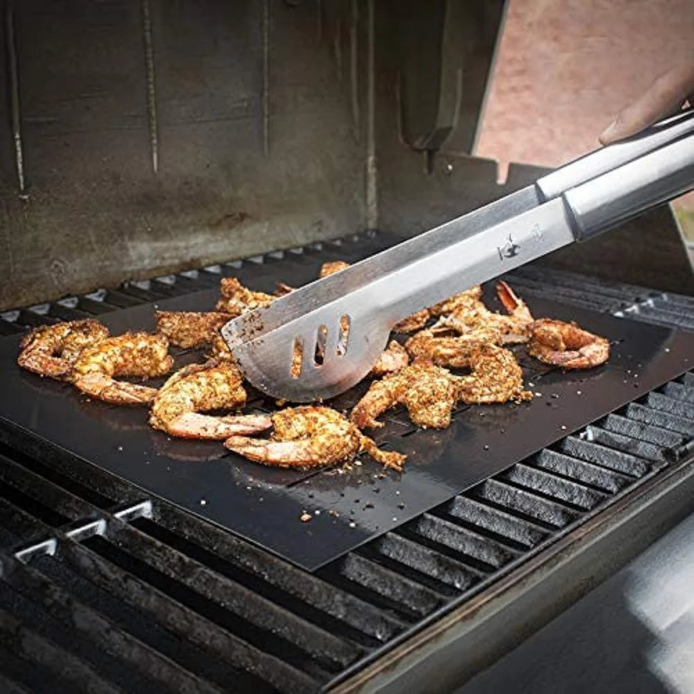 Non-Stick BBQ Grill Mats with Holes (Set of 2) D3691