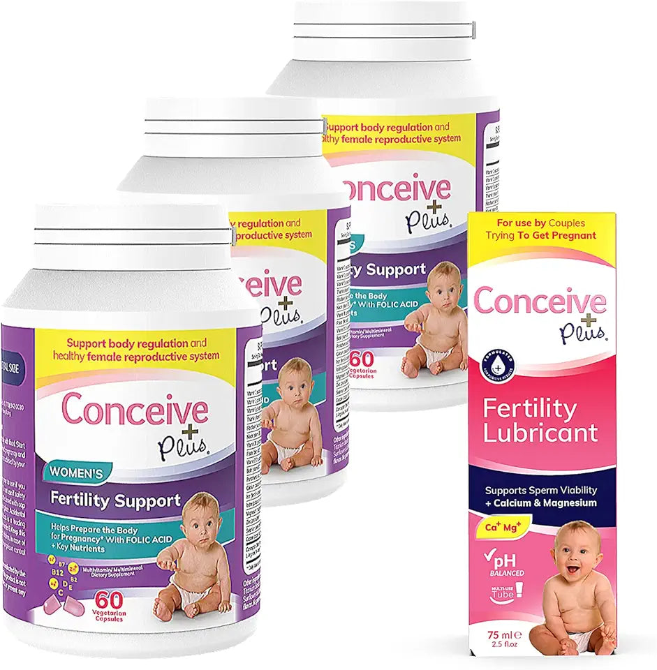 Prenatal Vitamins + Fertility Lubricant 3 x 60 Capsules 2.5 oz R4626