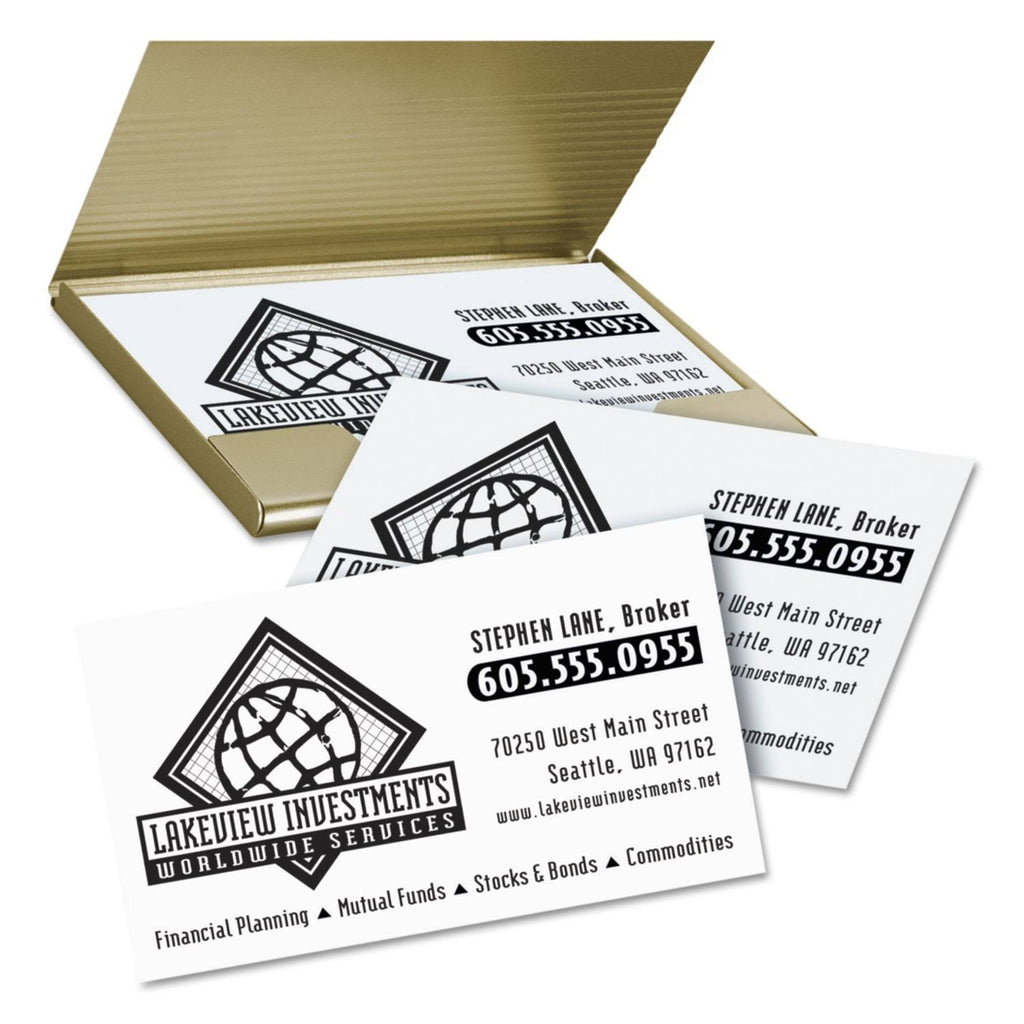 White Clean Edge Laser Business Cards - 2000 pack O64480