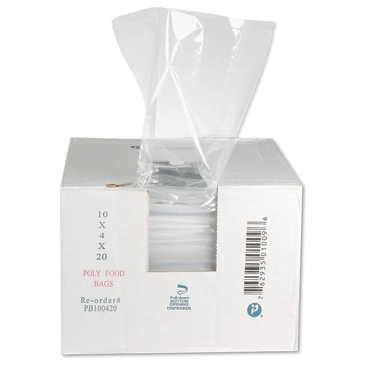 Clear 18-Quart Poly Bag, 1000/Carton Q102524