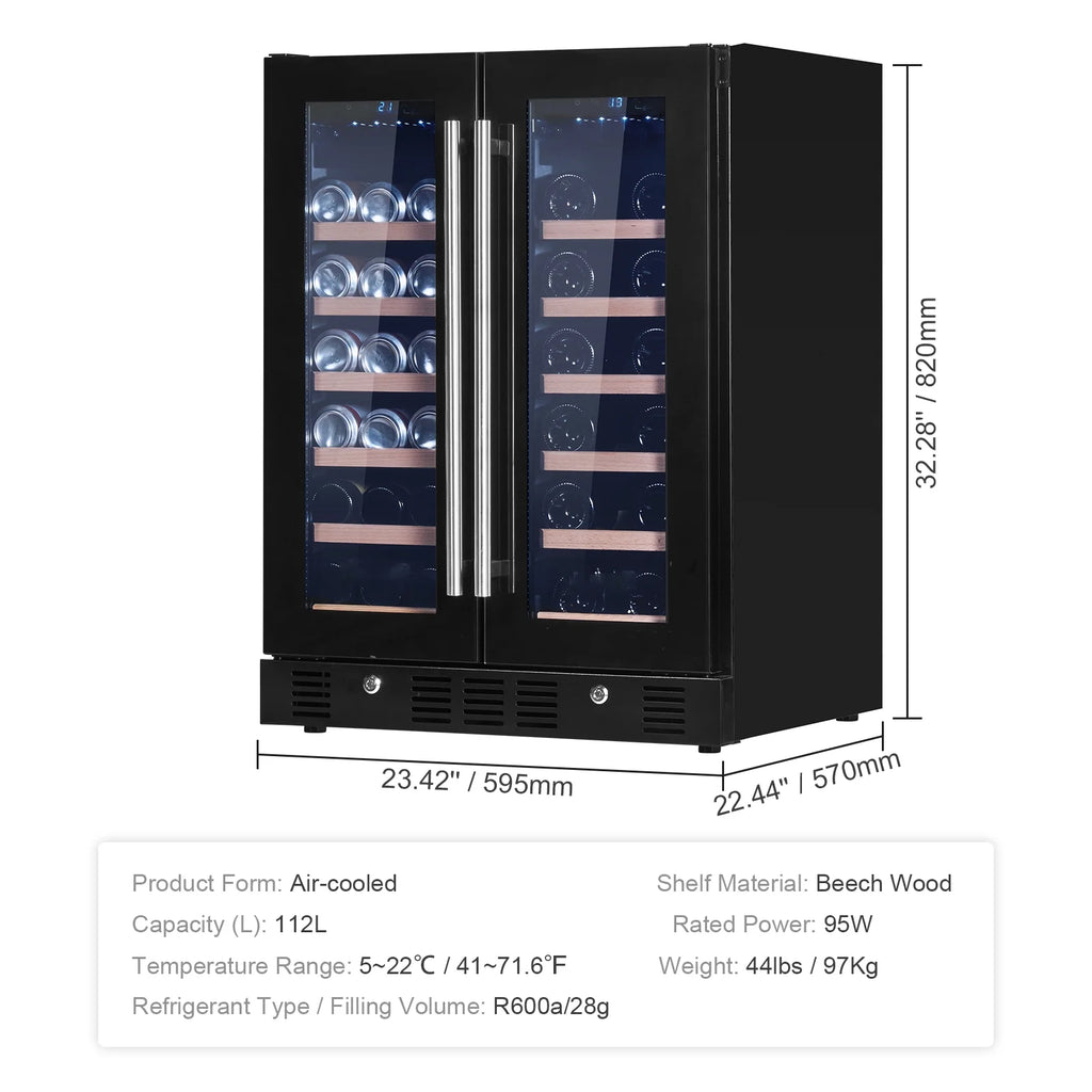 78 Cans 20 Bottle Stainless Steel Wine Cooler R637966