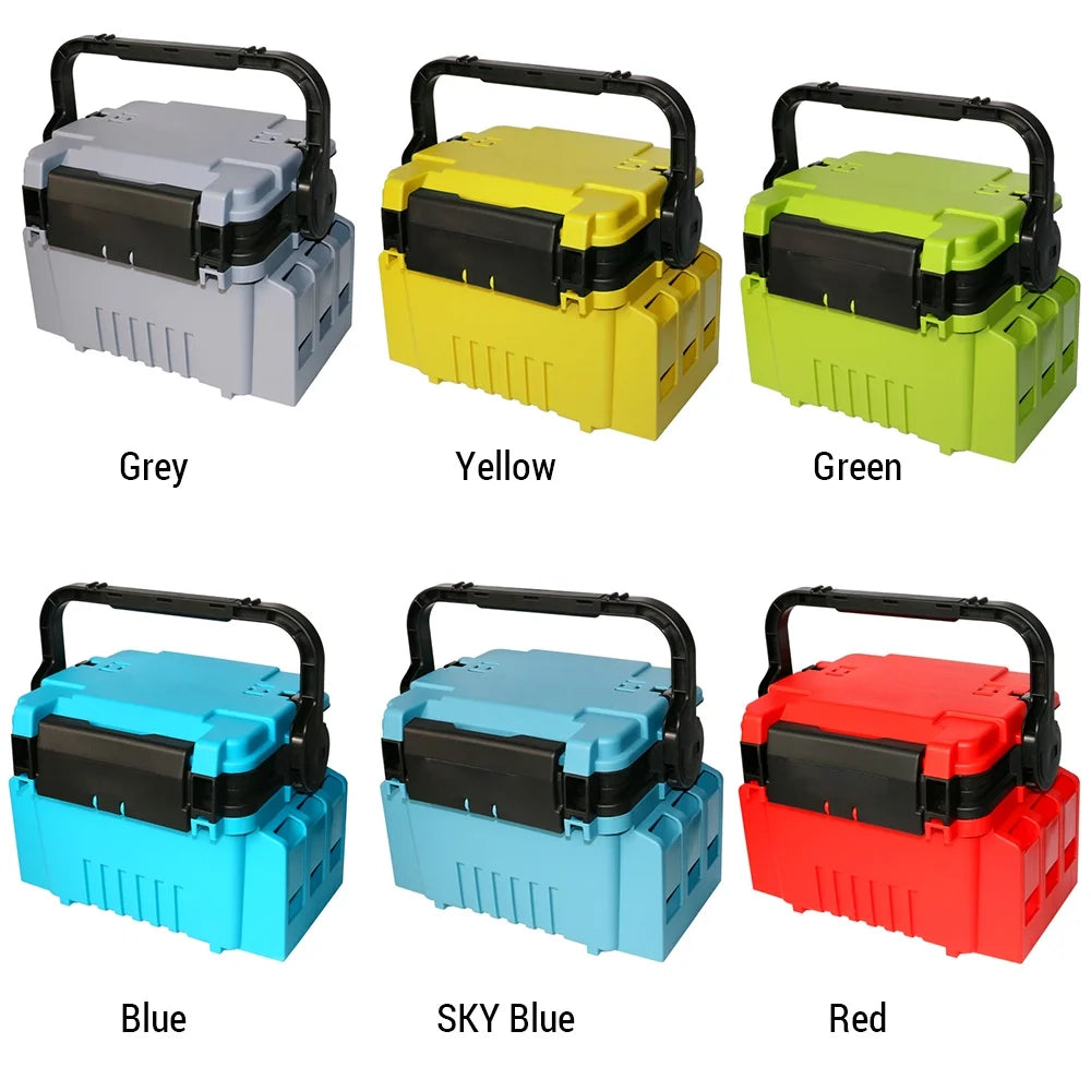 Travel Fishing Tackle Box Gear Lures Hook Tools Case U29914