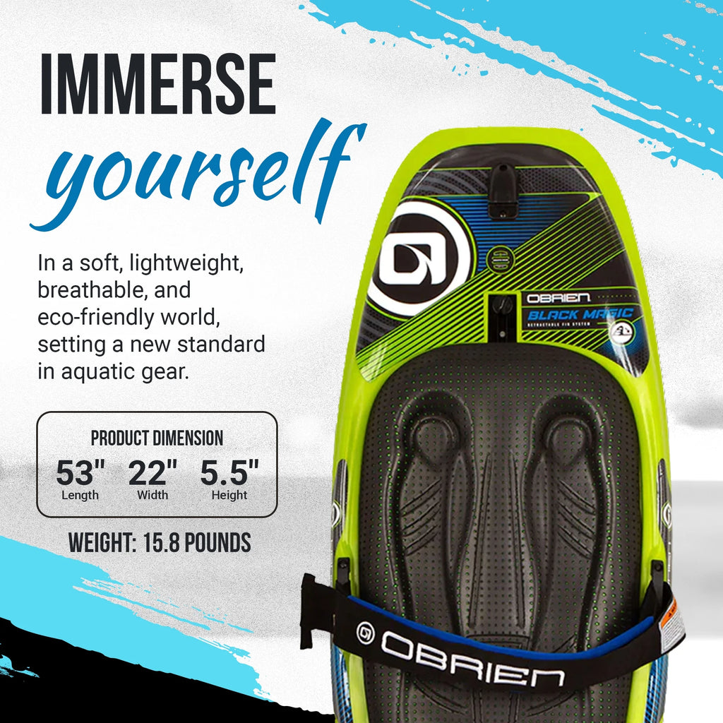 Black Magic Kneeboard with Retractable Fins and Hook G582