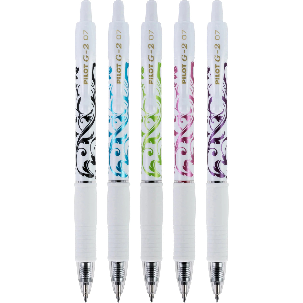 Gel Pens, Fine Point, Assorted Ink, 5 Count A895678