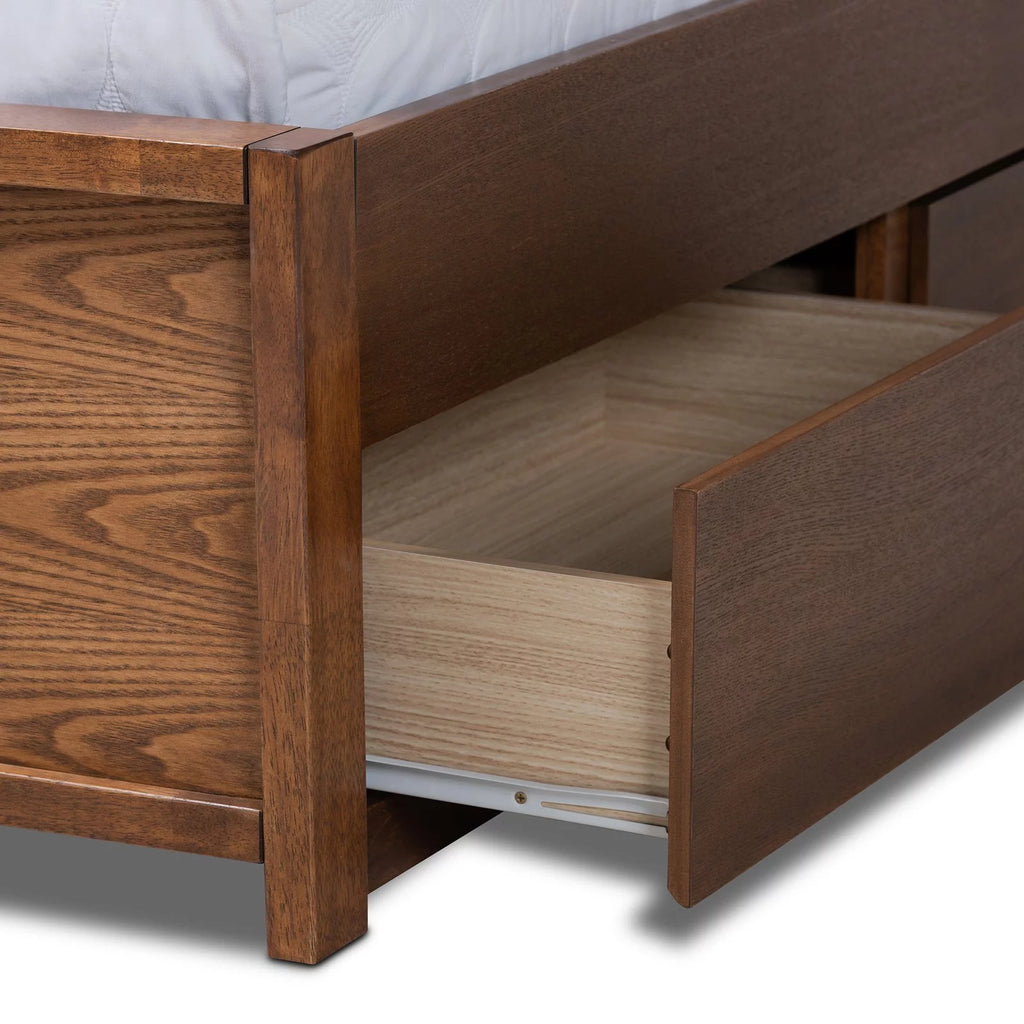 Queen Dark Gray Upholstered Platform Bed H10980