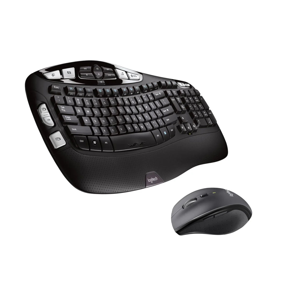 Wireless Keyboard and Mouse Combo, Full-Size, Black S936540