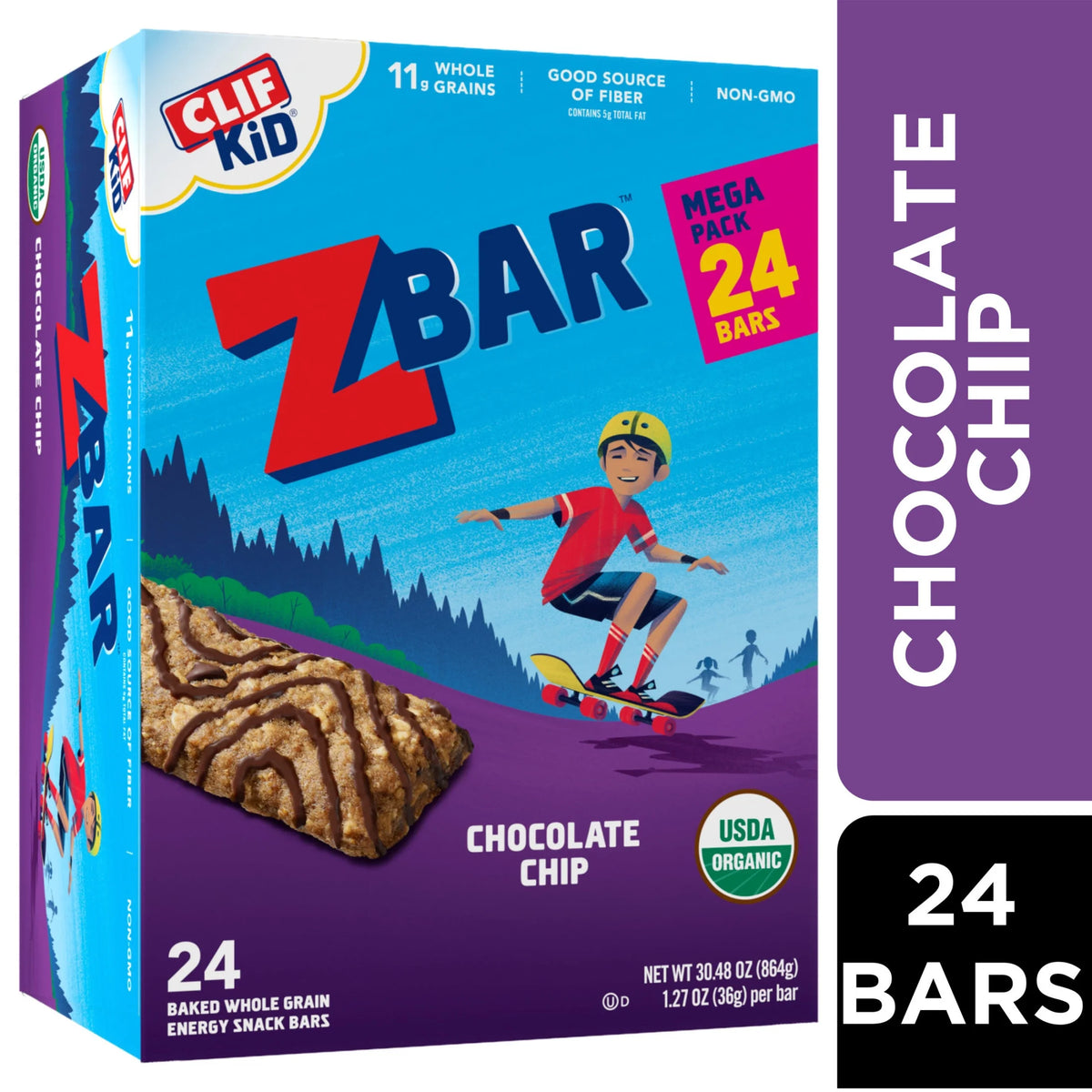 Chocolate Chip Soft Baked Whole Grain Snack Bars 1.27 oz 24 Pack R3721