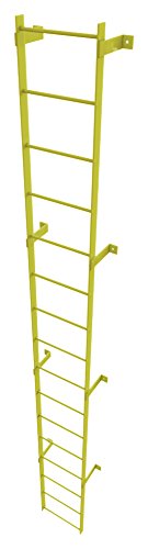 Safety Yellow 8-Rung Fixed Steel Ladder Z12211