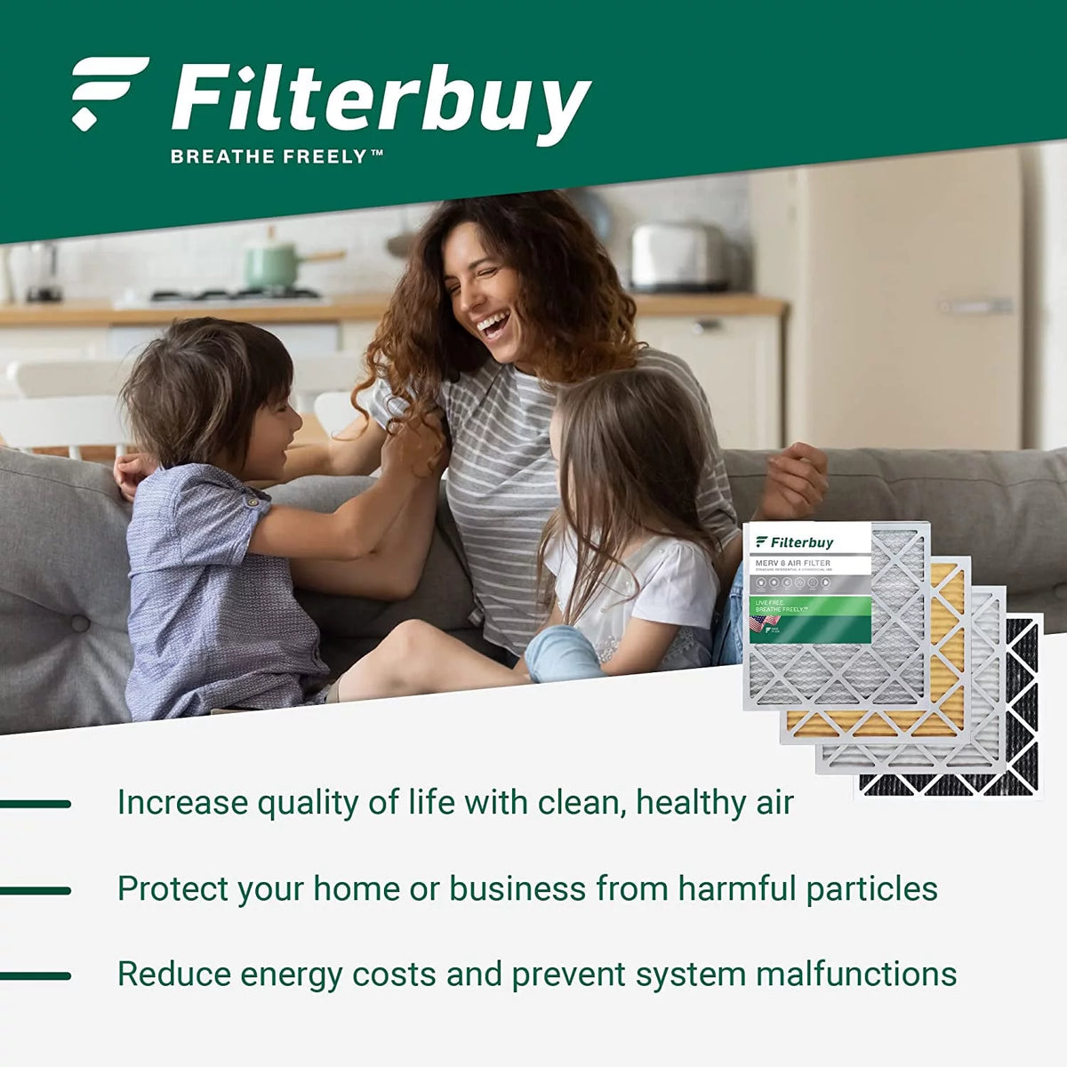 16x25x5 MERV 11 Pleated HVAC Air Filters (3-Pack) R7524