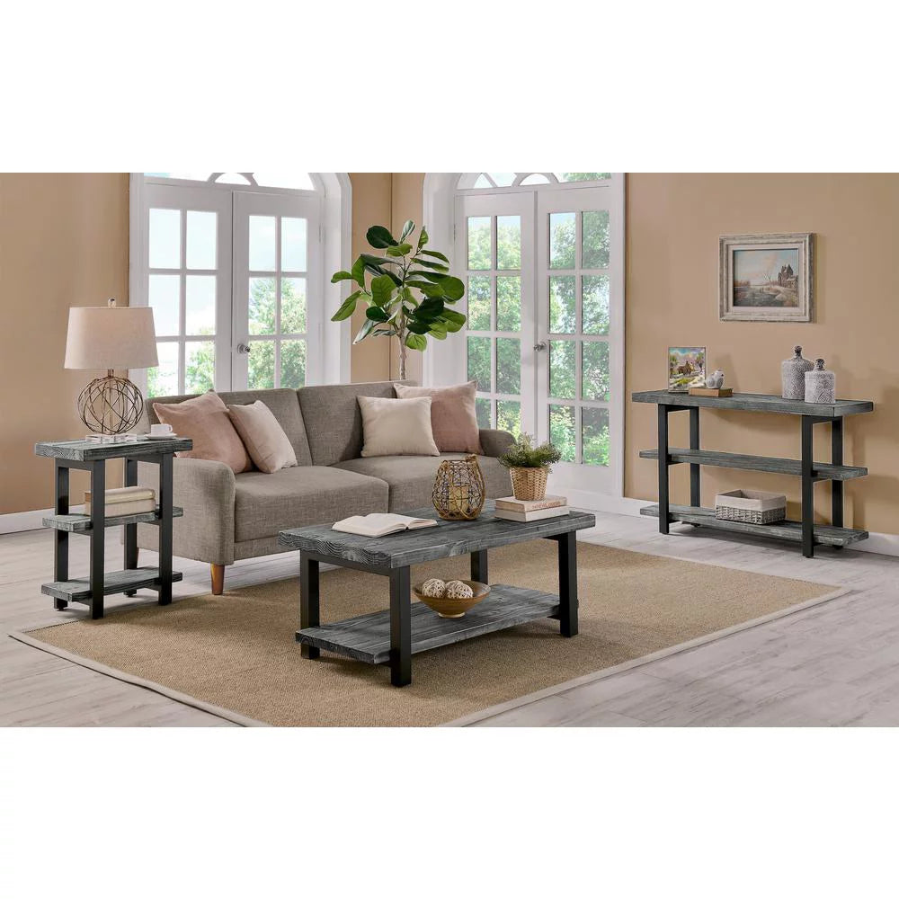 42" Metal and Reclaimed Wood Coffee Table Z493017