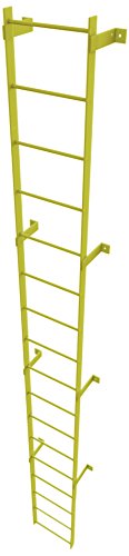 Safety Yellow 8-Rung Fixed Steel Ladder Z12211