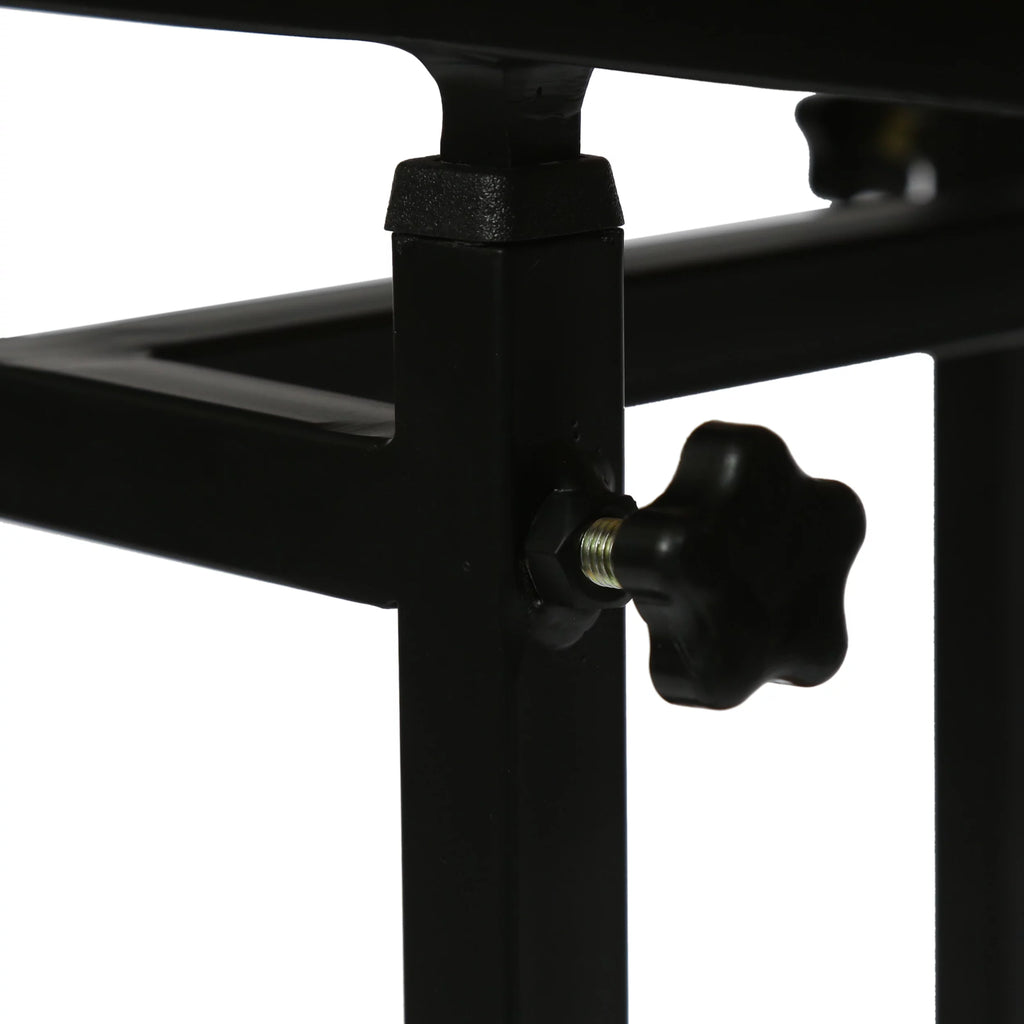 C-Shape Iron End Table with Tabletop C892