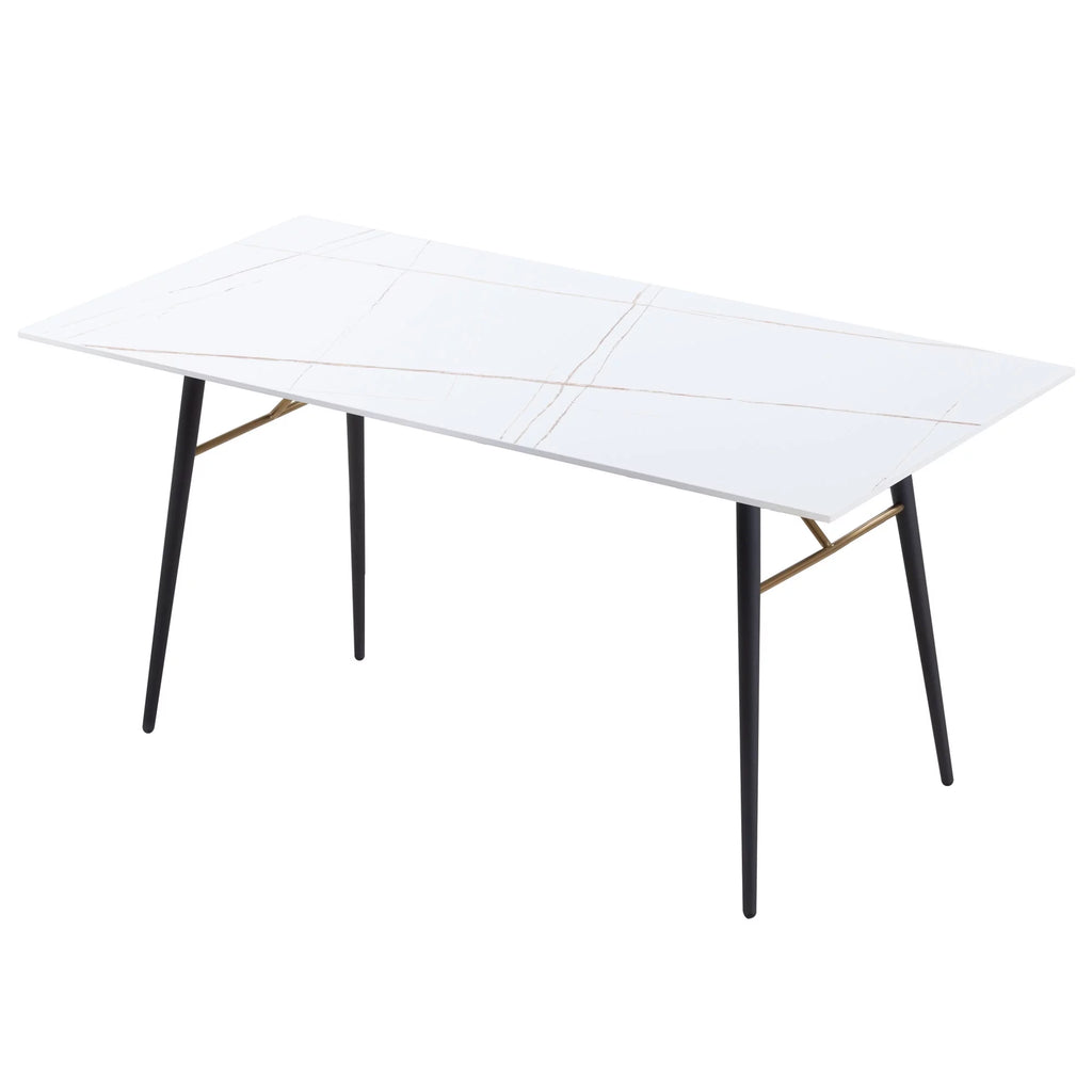 White Porcelain Top Dining Table S95761
