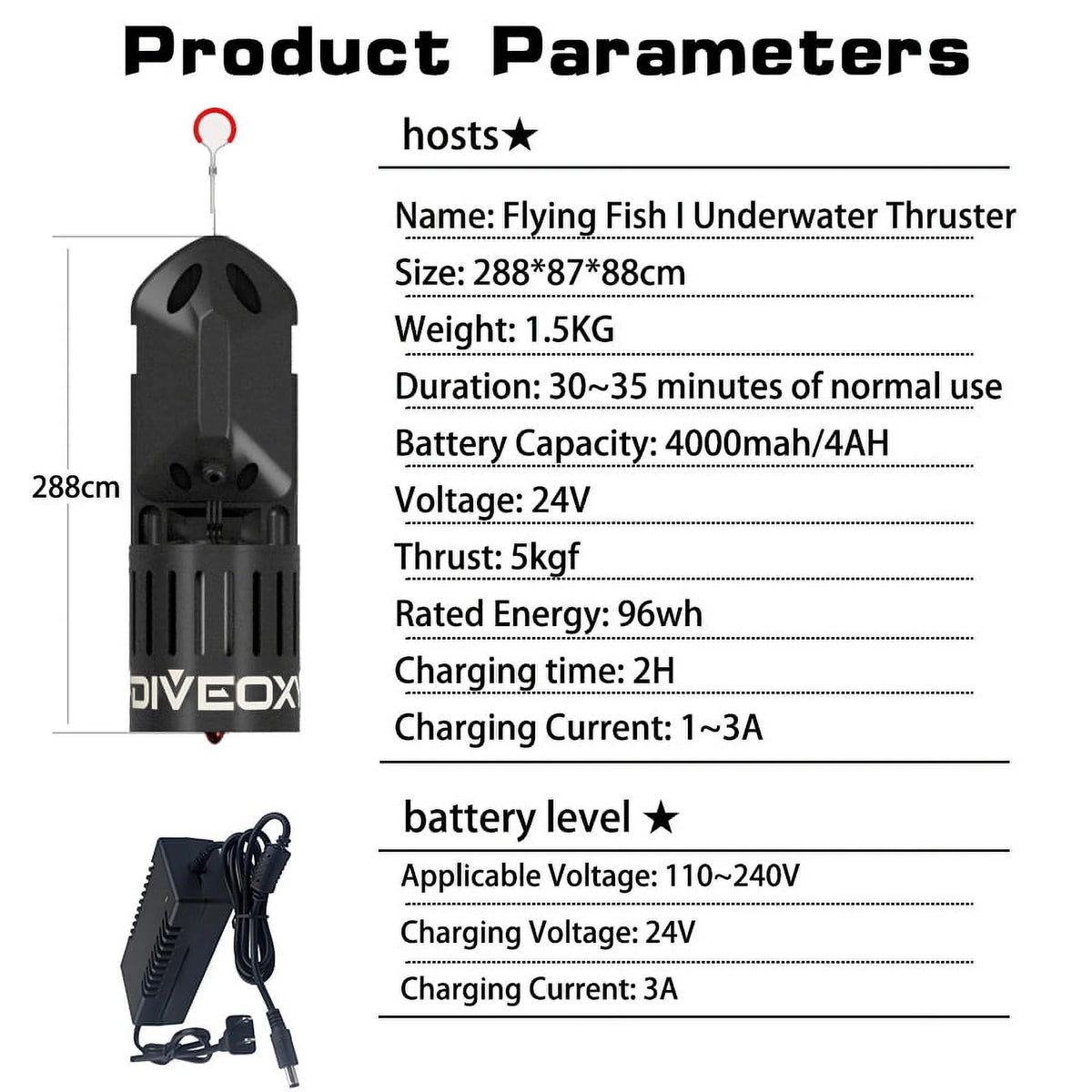 Underwater Scooter, 2pcs Electric Sea Scooters, Waterproof, 20M X233