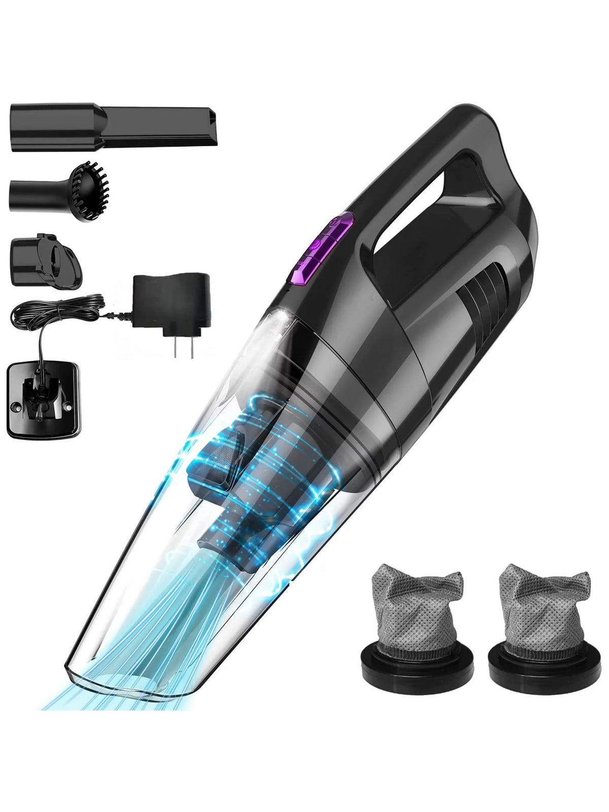 Cordless Handheld Mini Vacuum 8500 PA Washable Filters Wet Dry Y261