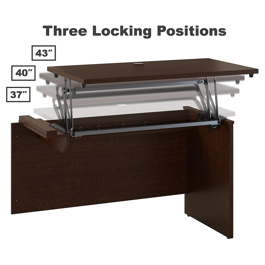 Mocha Cherry L Shaped Desk Office Set D2233