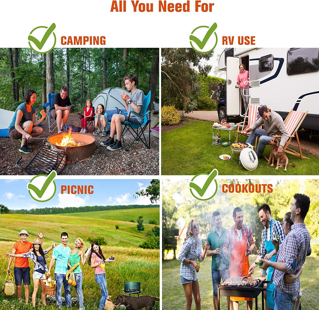 Brown BBQ Grilling and Camping Cooking Utensils Set B89464