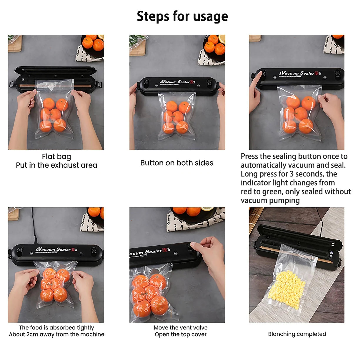 Automatic Mini Food Vacuum Sealer Machine with 10 Bags Y296