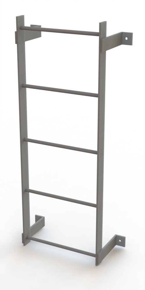 Safety Yellow 8-Rung Fixed Steel Ladder Z12211